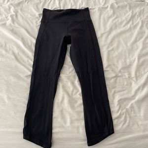 black Lululemon fast and free capris